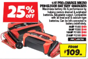 Autobarn 12V PRO-CHARGE MICRO PROCESSOR BATTERY CHARGERS offer