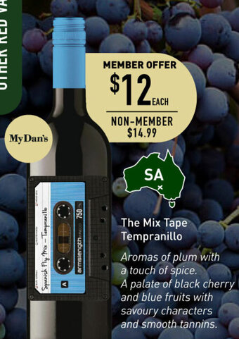 Dan Murphy's The Mix Tape Tempranillo offer