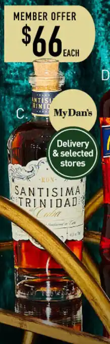 Dan Murphy's Santisima Trinidad 7YO Cuban Rum 700ml offer