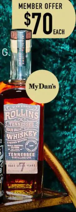 Rollins 7YO Single Barrel Tennessee Whiskey 700ml