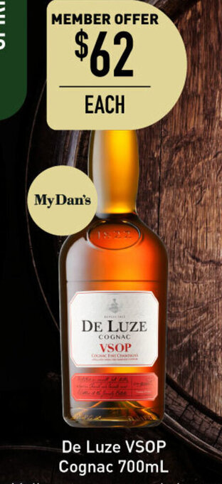 De Luze VSOP Cognac 700ml