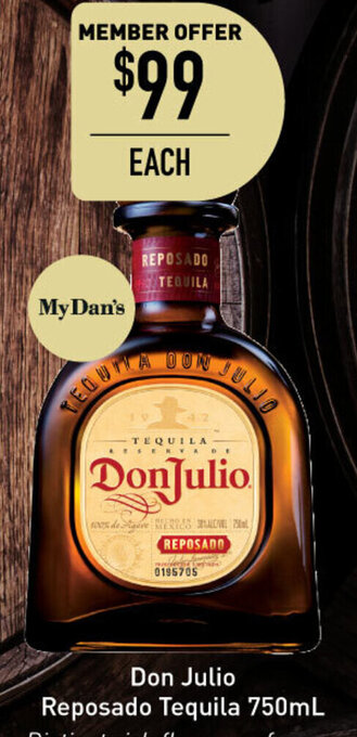 Dan Murphy's Don Julio Reposado Tequila 750ml offer