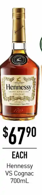 Dan Murphy's Hennessy VS Cognac 700ml offer
