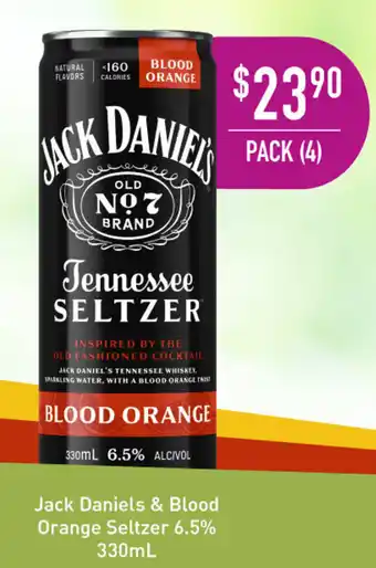 Dan Murphy's Jack Daniels & Blood Orange Seltzer 6,5% 330ml offer