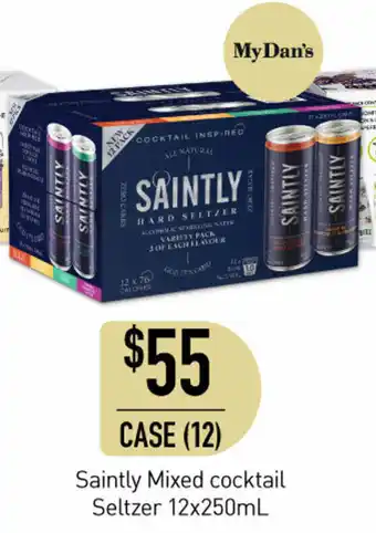 Saintly Mixed Cocktail Seltzer 12 x 250ml