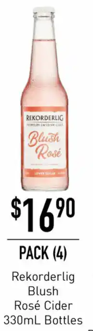 Dan Murphy's Rekorderlig Blush Rosé Cider 330ml offer