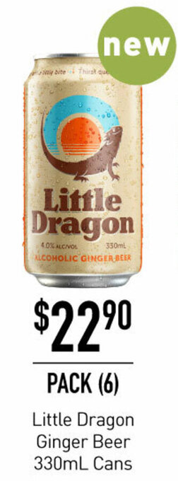 Dan Murphy's Little Dragon Ginger Beer 330ml Cans offer