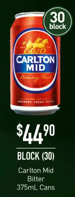 Carlton mid Bitter 375ml