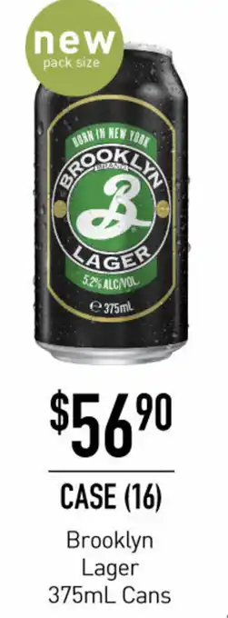 Dan Murphy's Brooklyn Lager 375ml Cans offer