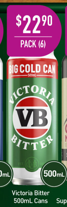 Dan Murphy's Victoria Bitter 500ml Cans offer