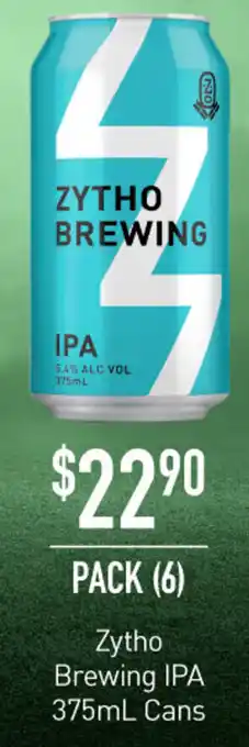 Dan Murphy's Zytho Brewing IPA 375ml Cans offer