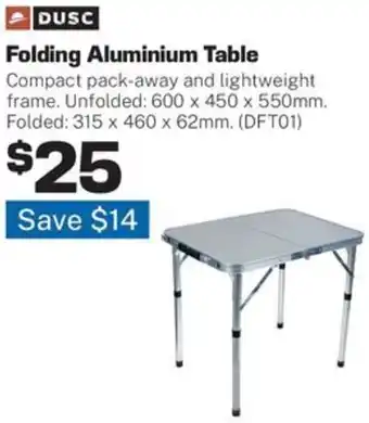 Repco Folding Aluminium Table offer