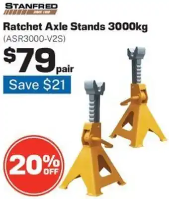 Ratchet Axle Stands 3000kg