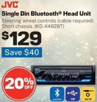 Repco Single Din Bluetooth Head Unit offer