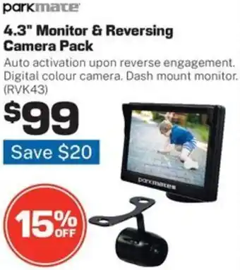 Repco 4.3" Monitor & Reversing Camera Pack offer