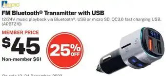 Repco FM Bluetooth Transmitter with USB offer
