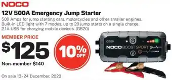 Repco 12V 500A Emergency Jump Starter offer