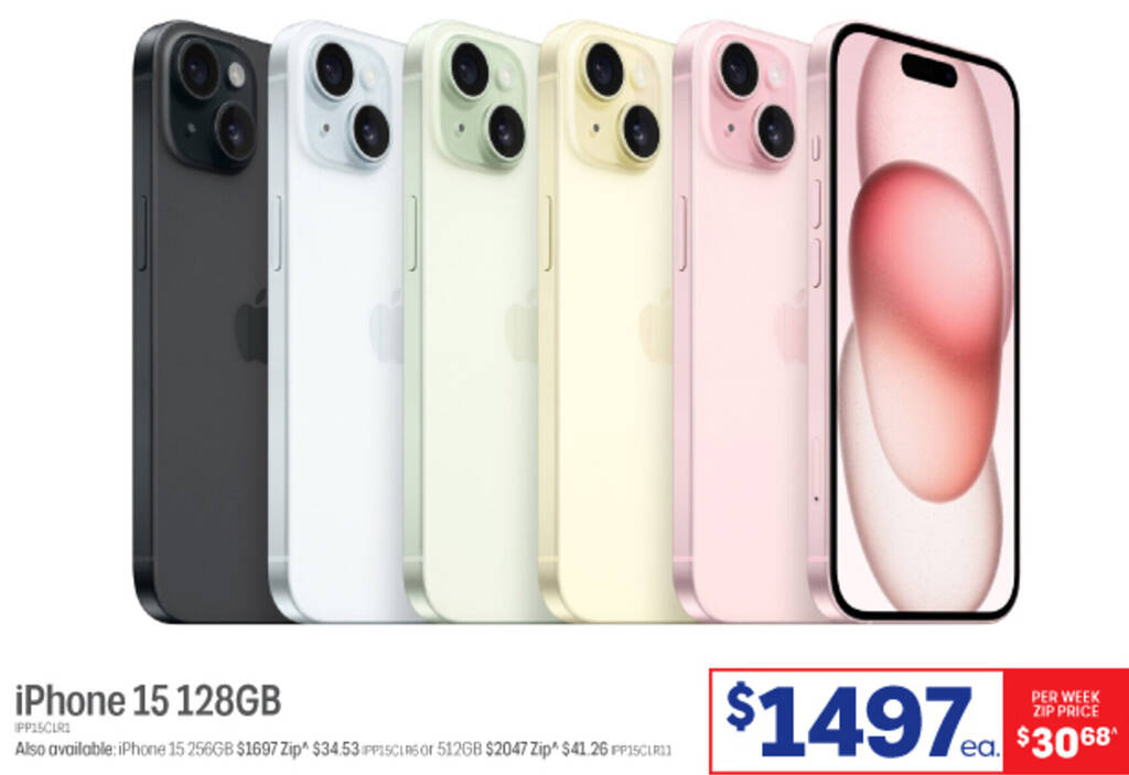 iPhone 15 128GB offer at Officeworks