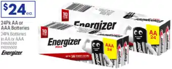 Officeworks 24Pk AA or AAA Batteries offer