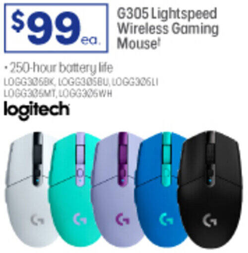 G305 Lightspeed Wireless Gaming Mouse offer at Officeworks