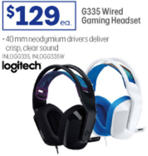 G335 Wired Gaming Headset offer at Officeworks