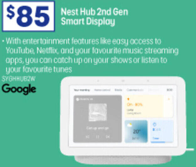 Nest Hub 2nd Gen Smart Display offer at Officeworks