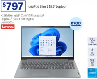 Officeworks IdeaPad Slim 3 15.6" Laptop offer