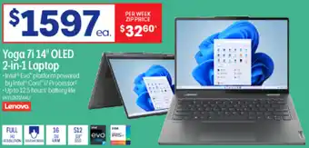 Officeworks Yoga 7i 14" OLED 2-in-1 Laptop offer