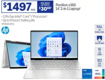 Officeworks Pavilion x360 14 2-in-1 Laptop offer