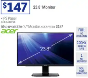 Officeworks 23.8 Monitor offer