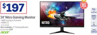 Officeworks 24" Nitro Gaming Monitor offer