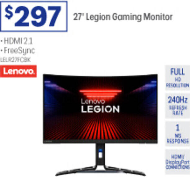 27 Legion Gaming Monitor offer at Officeworks