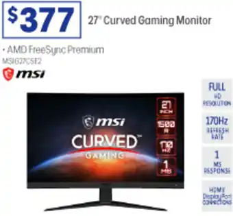 Officeworks 27 Curved Gaming Monitor offer