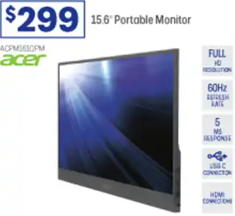 Officeworks 15.6" Portable Monitor offer