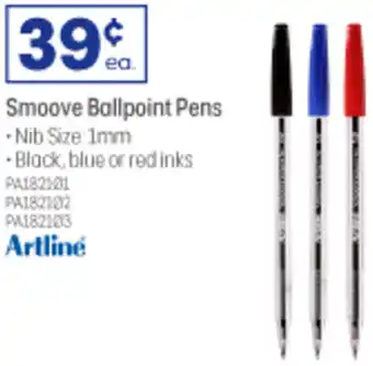 Officeworks Smoove Ballpoint Pens offer