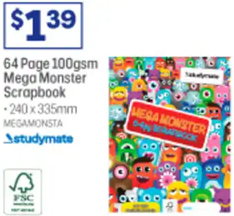 64 Page 100gsm Mega Monster Scrapbook