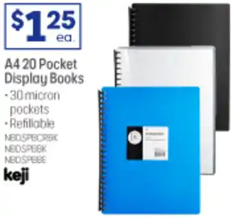 Officeworks A4 20 Pocket Display Books offer