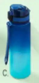 Officeworks Frosted Sport Bottle Navy and Aqua 500ml offer