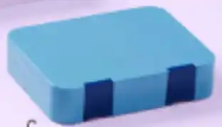 Officeworks Medium Hard Plastic Bento Box Aqua 700ml offer