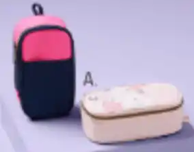 Officeworks Box Pencil Case Pink & Navy or Floral offer