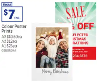 Officeworks Colour Poster Prints offer