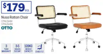 Officeworks Nusa Rattan Chair offer