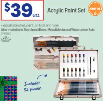 Officeworks Acrylic Paint Set offer