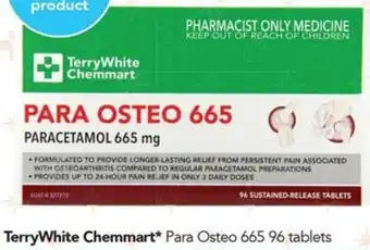 Terry White TerryWhite Chemmart Para Osteo 665 96 tablets offer