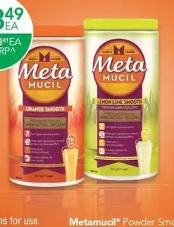 Terry White Metamucil Powder Smooth Orange or Lemon Lime 114 doses offer