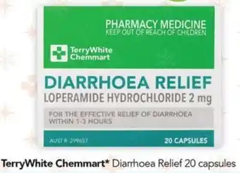 Terry White TerryWhite Chemmart Diarrhoea Relief 20 capsules offer