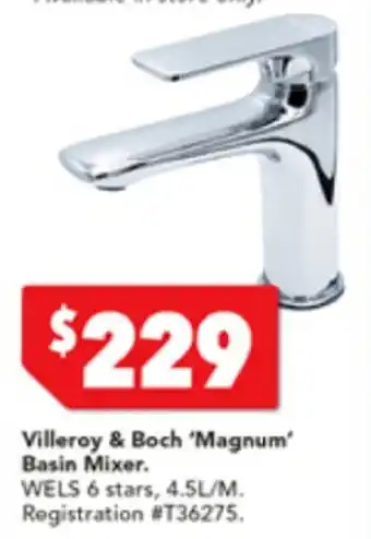 Harvey Norman Villeroy & Boch 'Magnum' Basin Mixer offer