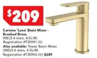 Caroma 'Luna' Basin Mixer