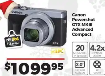 Teds Cameras Canon Powershot G7X MKIII Advanced Compact offer