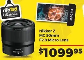 Teds Cameras Nikkor Z MC 50mm F2.8 Micro Lens offer